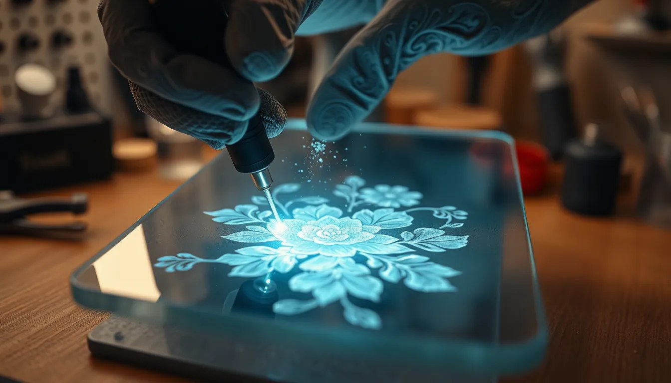 como grabar en vidrio